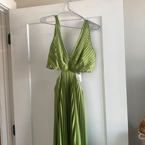 Abercrombie and Fitch Giselle pleated cutout maxi dress